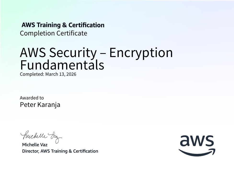 Security Encryption issued by AWS